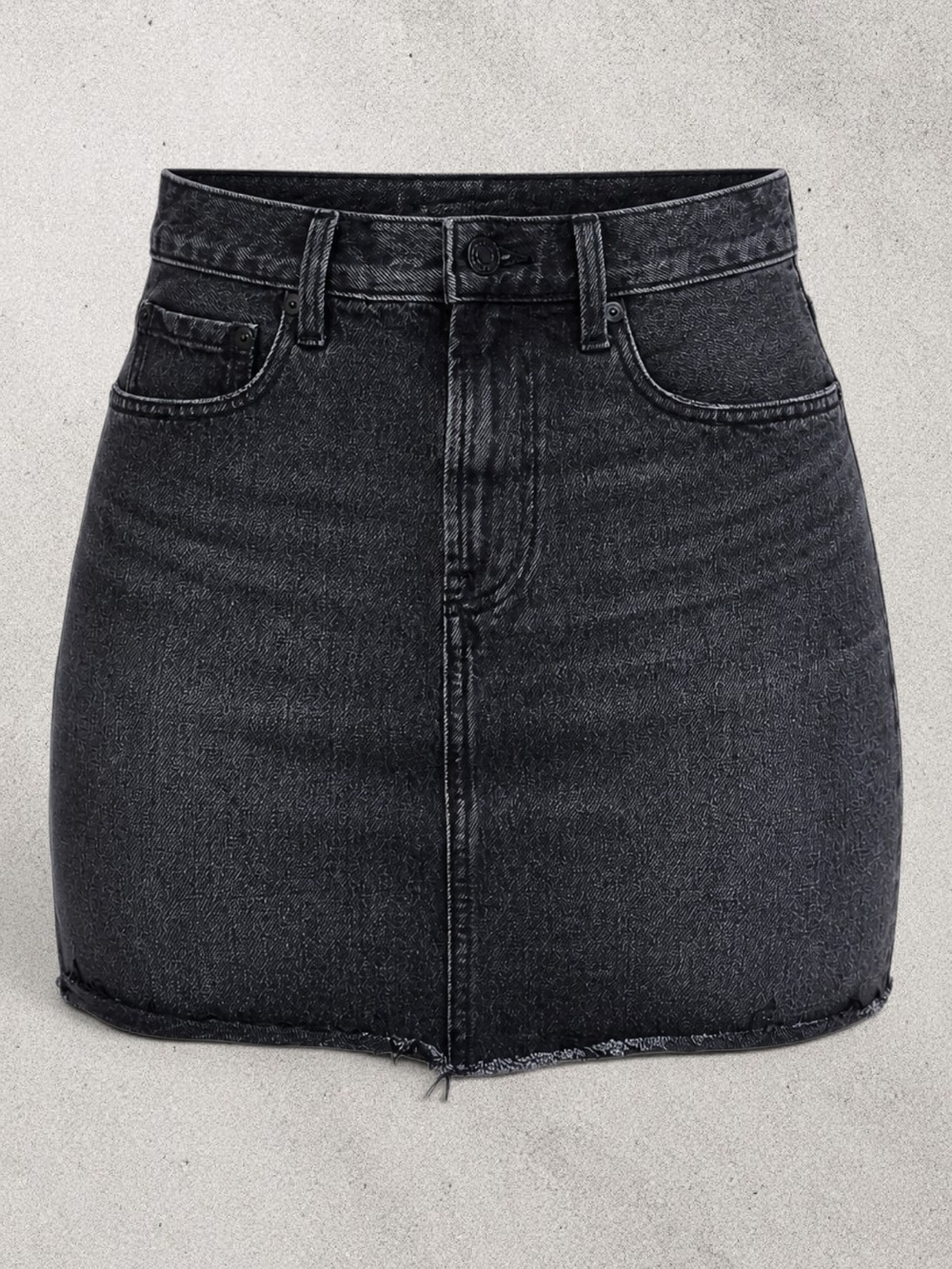 Everlane The Denim Skirt In Black Size 28
